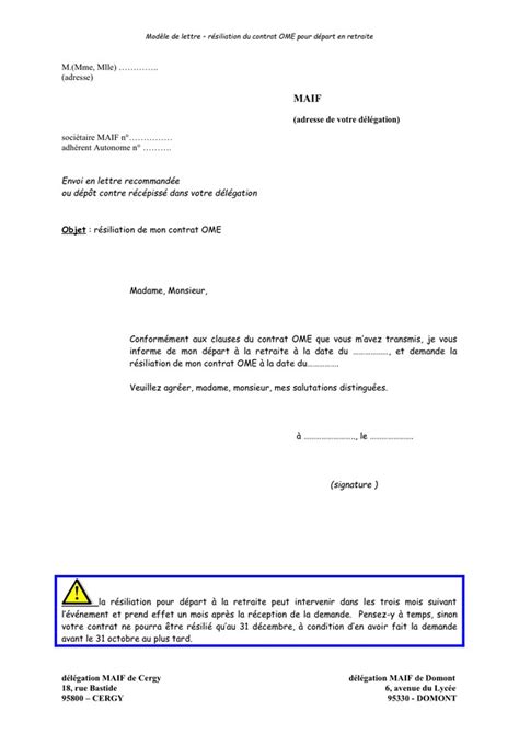 Ce modèle s'adapte entièrement à votre situation et à tous les contrats de location (bail d'habitation meublée ou vide). Modele Lettre Preavis Retraite