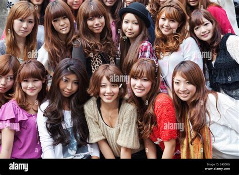 Asia Japan Honshu Tokyo Harajuku Girls Girls Japanese Girls Female Teenagers Teenage