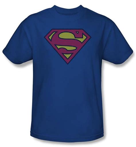 Superman Kids T Shirt Little Logos Shield Royal Blue Tee Youth
