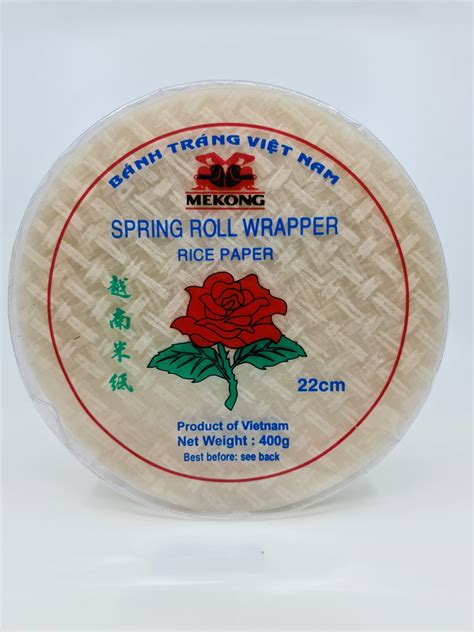 Spring Roll Wrapper Rice Paper Banh Trang 22cm 400g Toko Indonesia