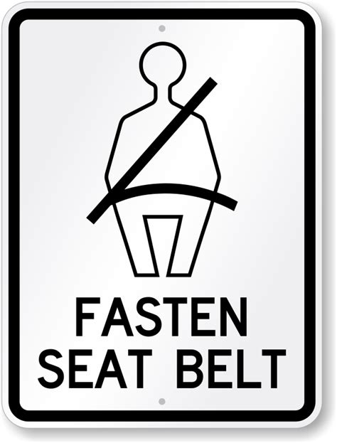 stop fasten your seat belts sign driving safety