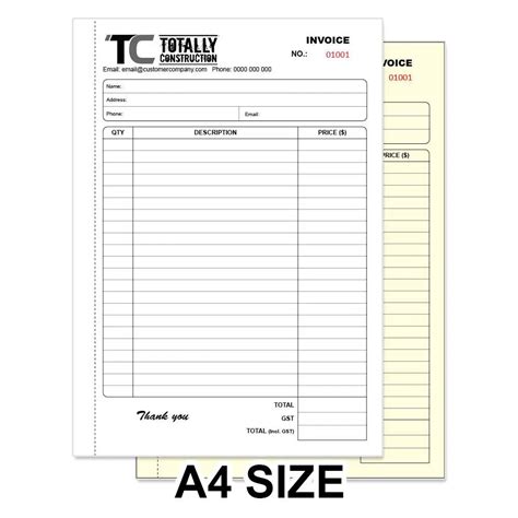 A4 Carbonless Ncr Books Duplicate Online Printing