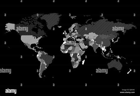 World Map Dots Black And White Stock Photos And Images Alamy