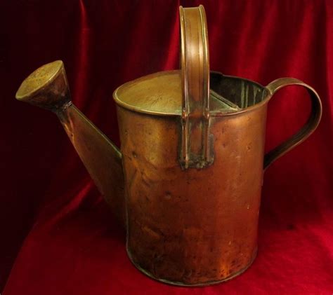15in Tall Fab Large Antique 19th Century Solid Copper Watering Can