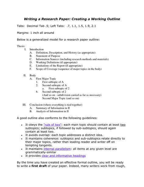 Outline Rough Draft Example - Thesis Outline Template 11 Samples Examples Thesis Essay Outline ...
