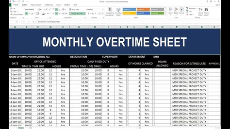 Or save time by managing your hr processes in smartsheet. #97 How To Make Monthly Overtime Sheet in Excel Hindi ...