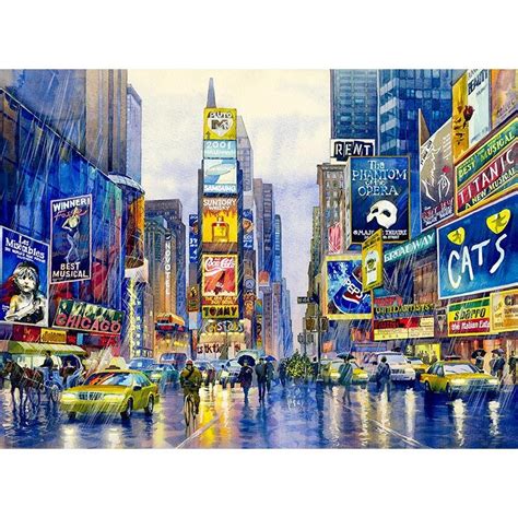 Many disreputable shops were closed down, crime was reduced, and times square theater and other performance venues are another popular nighttime attraction. Times Square | New york art, Square painting, Nyc art