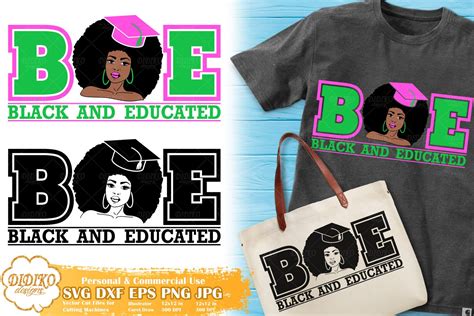 Black And Educated Woman Svg 2 Sorority Svg Didiko Designs