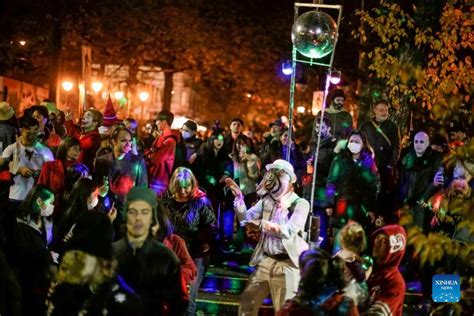 people celebrate halloween across world xinhua