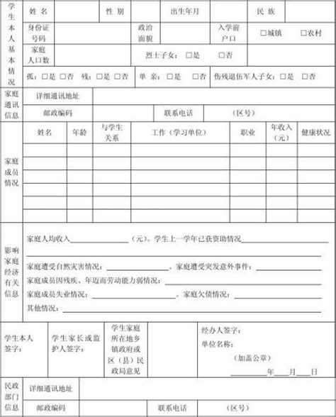 【家庭情况调查表 100字】范文118