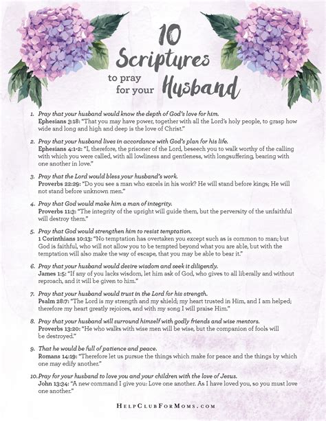 Father, i thank you for giving me a very handsome husband in jesus name. 10 Scriptures to Pray for Your Husband - Printable! - Help ...