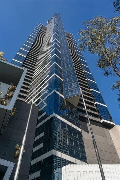 Eureka Tower Exterior Low Angle View Melbourne Australia Editorial