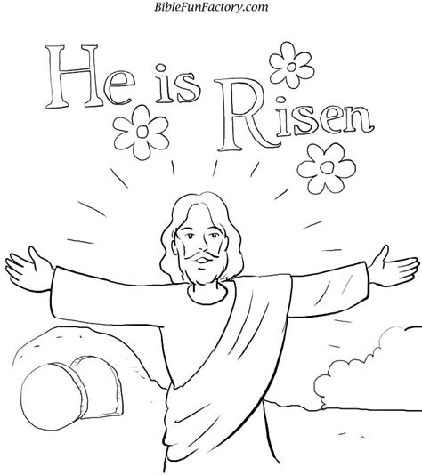 Jesus Has Risen Coloring Page At Getdrawings Free Download