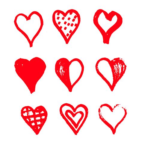 Desenho De ícone De Coração Desenhado De Mão Download De Vetor