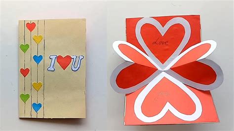 How To Make Pop Up Love Card Diy Pop Up Valentine Card Youtube