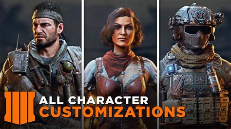 All Character Customization All Skinsspecialistoutfits Call Of