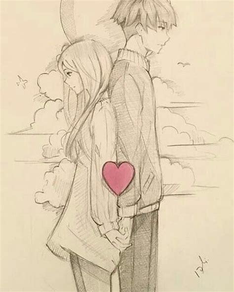 Cute Anime Couples Drawings 4