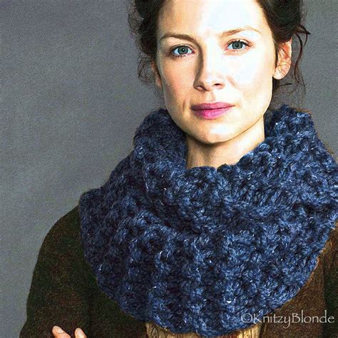 Hand Knit Claire Cowl Outlander Chunky Scarf Made By Knitzyblonde