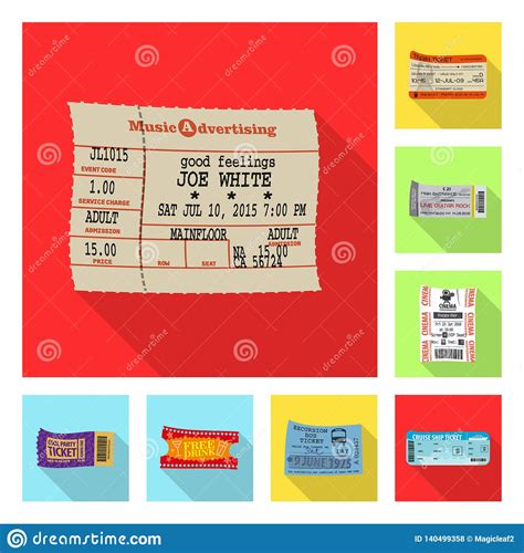 Vector Design Of Ticket And Admission Sign. Collection Of Ticket And ...