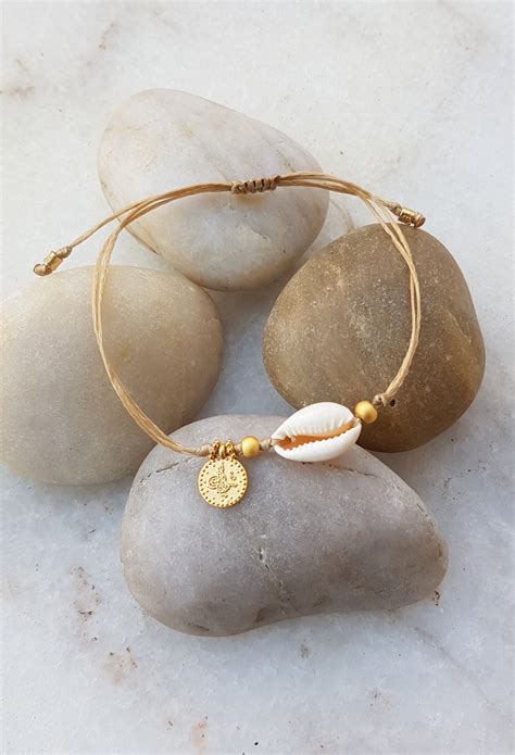 Seashell Jewelry Cowrie Sea Shell Bracelet Shell Etsy