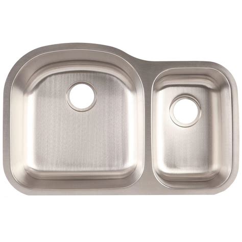 Each element is fashioned to. Franke Undermount Stainless Steel 31.56.in 0-Hole Double ...