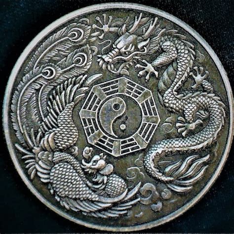 Dragon And Phoenix Coin Etsy