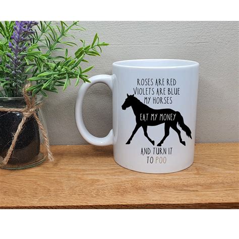 Roses Are Red Equestrian Mug Horse Riding Ts Horse Rider Etsy
