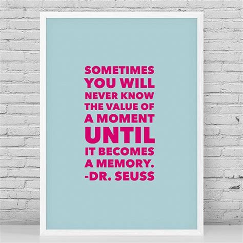 Dr Seuss Memory Quote Poster Nursery Art Dr Seuss Poster Memories