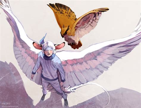 Comm Winged By Littleulvar On Deviantart Character Art Wings Art