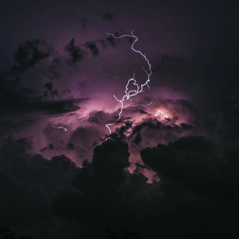 2048x2048 Storm Lightning Cloud Ipad Air Hd 4k Wallpapers Images