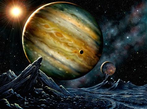 Artist Rendering Of What Jupiter Would Look Like From The Surface Of