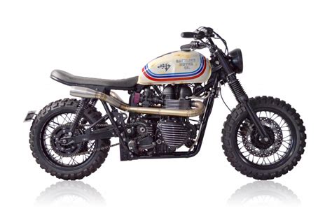 Not only is it ready to rip up the dirt on the gold coast of australia but in tom's own words you could comfortably ride in a tuxedo on it. Triumph Bonneville Scrambler by Gasoline Motor Co. - BikeBound