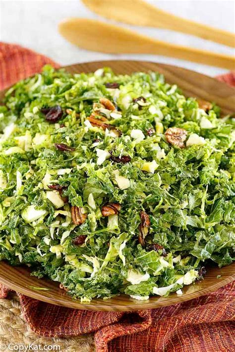 With a homestyle menu serving up traditional southern fare such as biscuits, gravy, grits, and chicken 'n' dumlpin's, cracker barrel stays. Cracker Barrel Sprouts N Kale Salad | Recipe | Kale salad, Brussel sprout salad recipes, Kale ...
