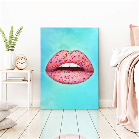 Candy Lips Wall Art Lips Canvas Musaartgallery™