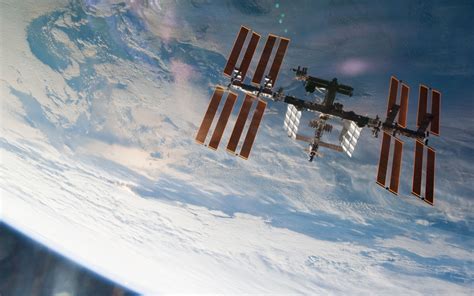 Earth Space Station Hd Wallpaper Nature And Landscape Wallpaper Better