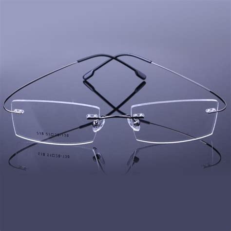 men s ultra light optical glasses frame memory titanium alloy rimless optical frame for myopia