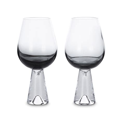 Tank Wine Glasses Black Set Of 2 Gessato Design Store