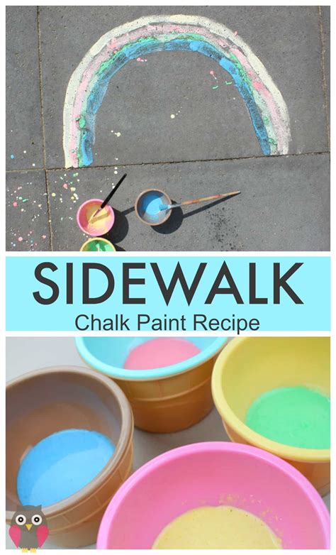 Easy To Make Sidewalk Chalk Paint Recipe Emma Owl