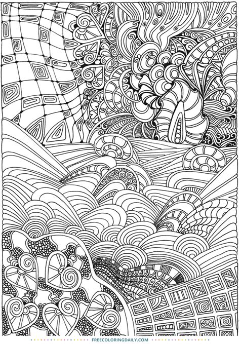 Free Zentangle Coloring Sheet Free Coloring Daily