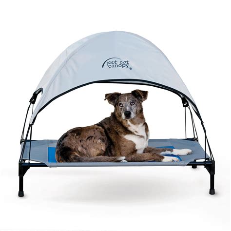 Kandh Pet Products Pet Cot Canopy Cool Dog Bed Shade Overhang