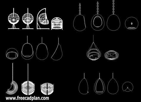 Hanging Chair Dwg Cad Block In Autocad Download Free