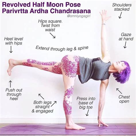 Yoga Alignment Tipsandtutorials On Instagram 🌛revolvedhalfmoonpose ↔