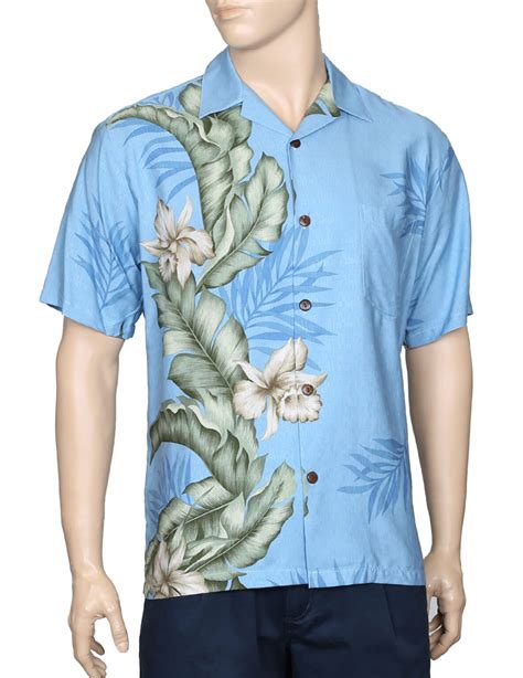 Orchid Panel Rayon Mens Aloha Shirt Aloha Shirts Club
