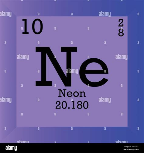 Neon Ne Chemical Element Sign Stock Vector Images Alamy