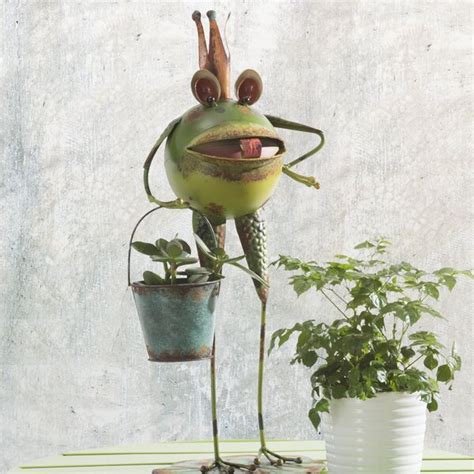 Sunjoy Whimsical Bucket Frog Garden Statue And Reviews Wayfair