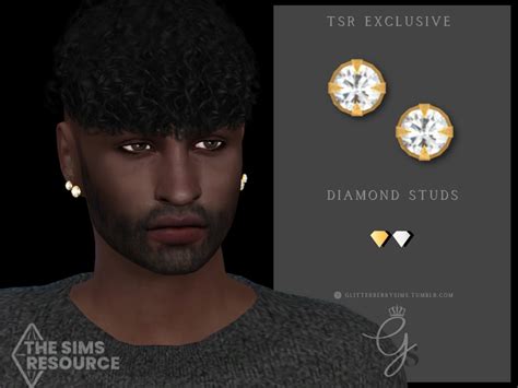 Sims 4 Diamond Earrings Cc
