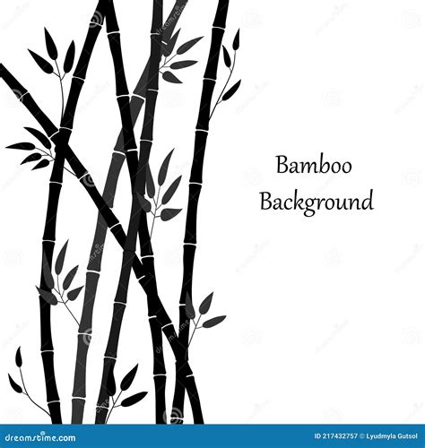Illustration De La Forêt De Bambous Fond Vectoriel Avec Tiges Et