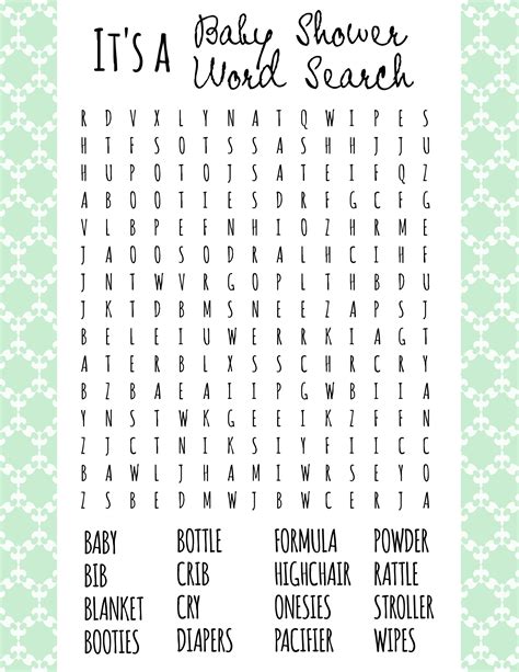 Free Printable Baby Shower Games Download Instantly