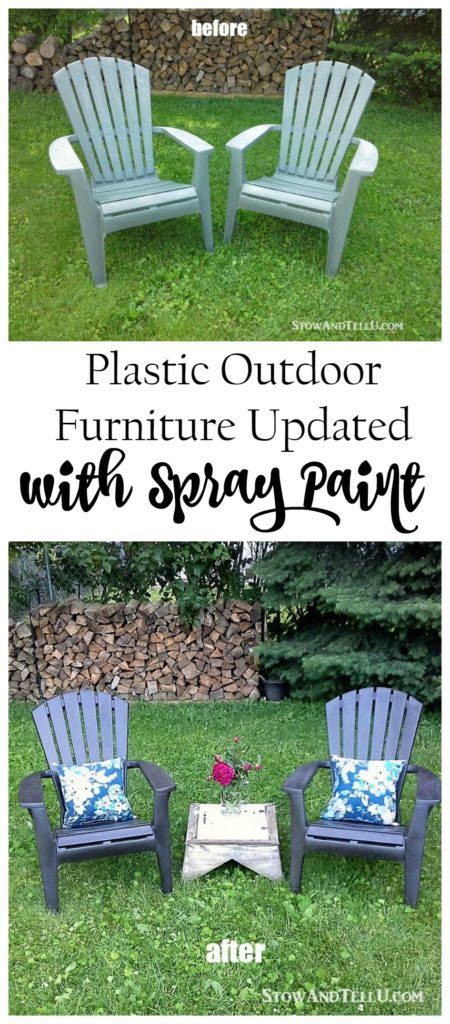 Plastic chairs are a fantastic alternative to those made from wood or metal; Yardworkation #1 - Spray Paint and Plastic Lawn Chairs