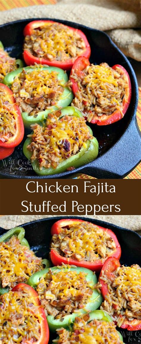 Marinate the chicken for at least 1 hour with salt, turmeric powder and 1. Chicken Fajita Stuffed Peppers - Will Cook For Smiles